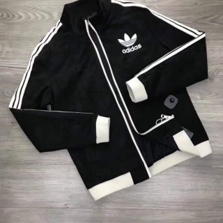 Áo khoác da lộn Adidas lót lông