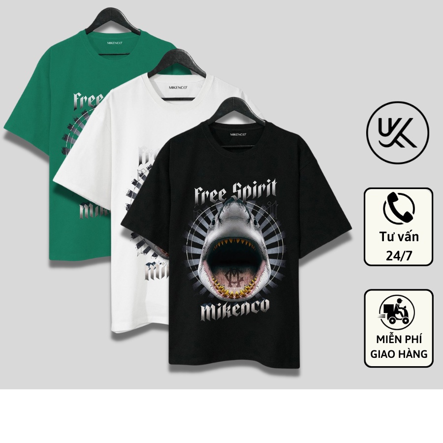 Áo Thun Tay Lỡ MIKENCO FREE SPIRIT, áo phông unisex Form rộng oversize, chất liệu Cotton. KKIM Shop