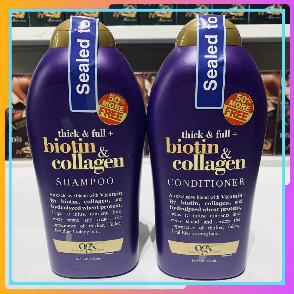 Dầu Gội Biotin Collagen Tím ⚡ FREESHIP ⚡ Dầu Gội Chống Rụng Tóc Và Kích Thích Mọc Tóc Nhanh, Hương Thơm Dịu( Gội + Xả) C