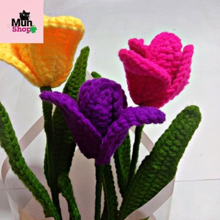 Hoa tulip len handmade