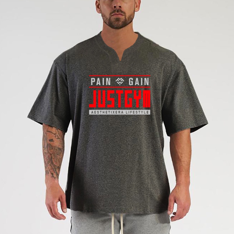 Áo Thun Cotton Cổ Chữ V Thoáng Khí Thời Trang Mùa Hè Cho Nam Cỡ M-2XL