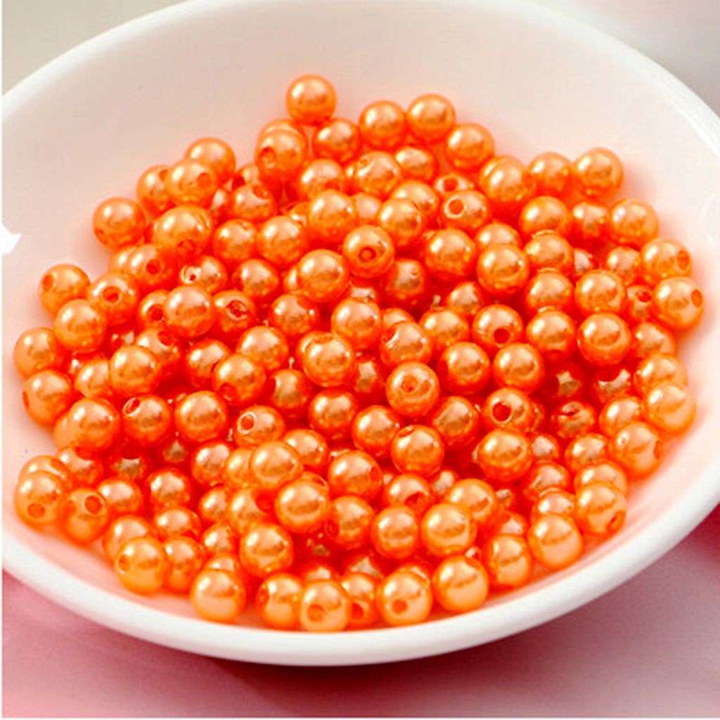 Set 500 Hạt Ngọc Trai Nhựa 6mm Dùng Làm Trang Sức DIY