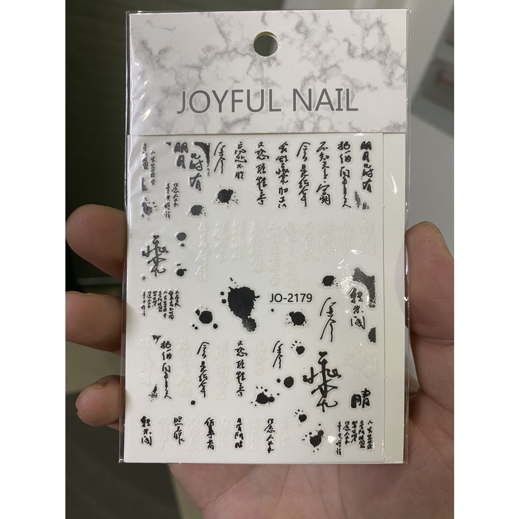 STICKER CHỮ HÁN MÃ MỚI JO TRANG TRÍ NAIL