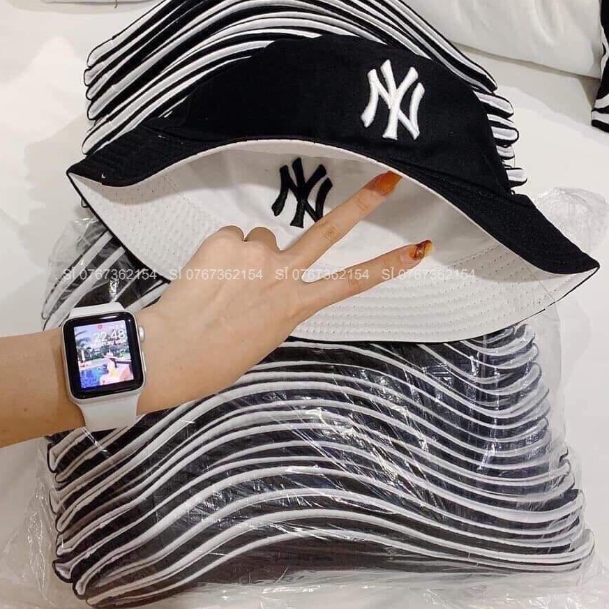 Nón Bucket 2 Lớp Nam Nữ N+, Mũ Tai Bèo Thêu Họa Tiết Chữ Chất Vải Kaki Thoáng Mát BL135