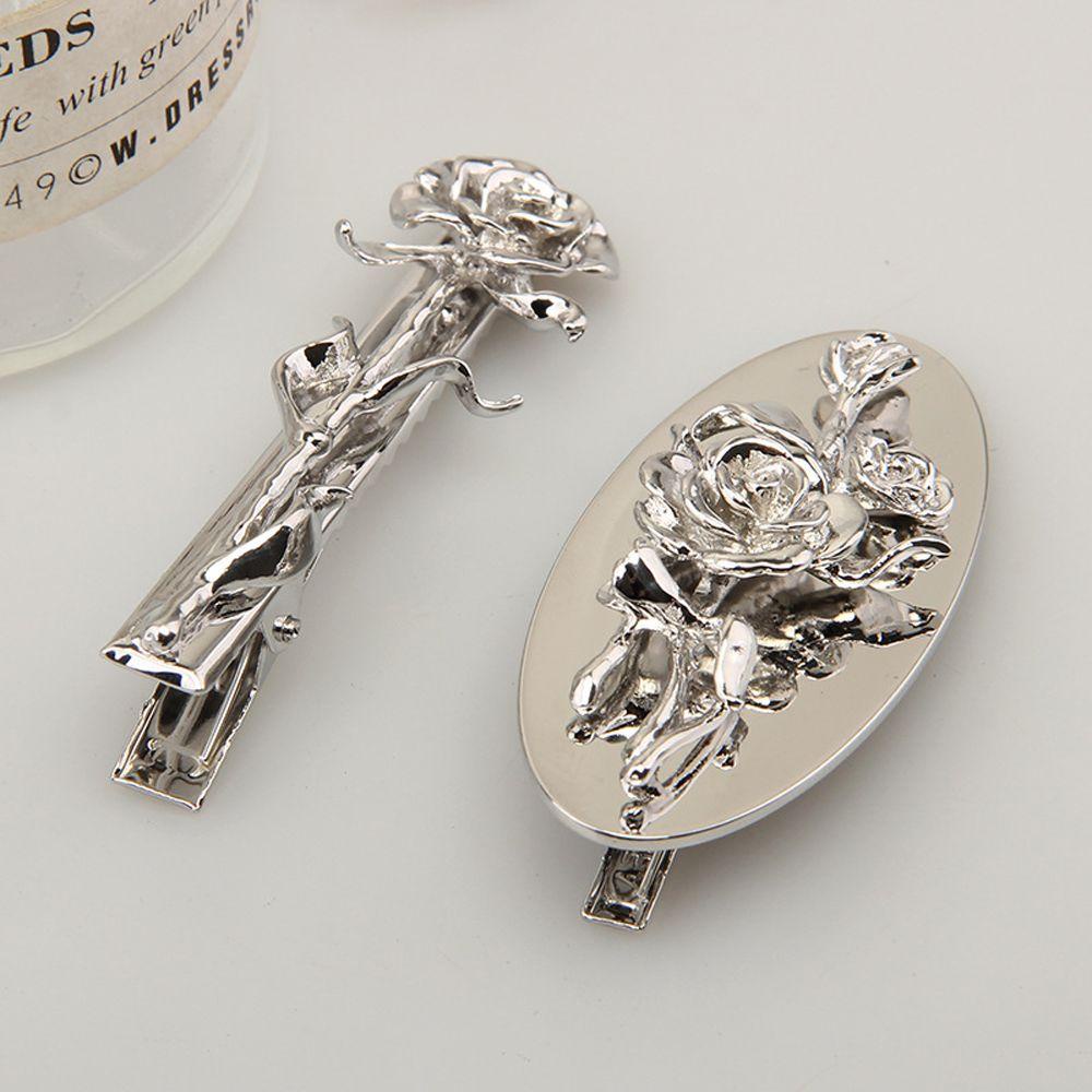 BERNARDO Kẹp Tóc Kim Loại Hình Hoa Hồng Phong Cách Harajuku Hàn Quốc