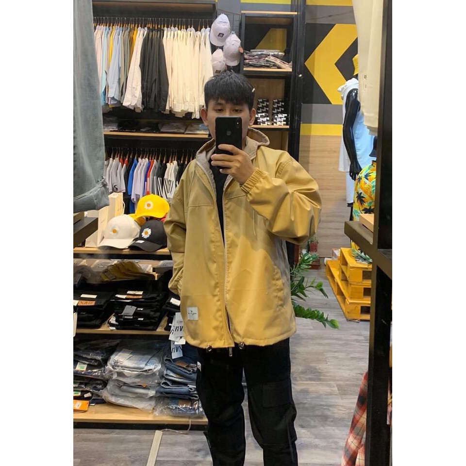 Áo Khoác Dù Kaki chống nắng Nam Nữ BTS Đen Trơn Unisex KK011 jean kaki - GUTADI