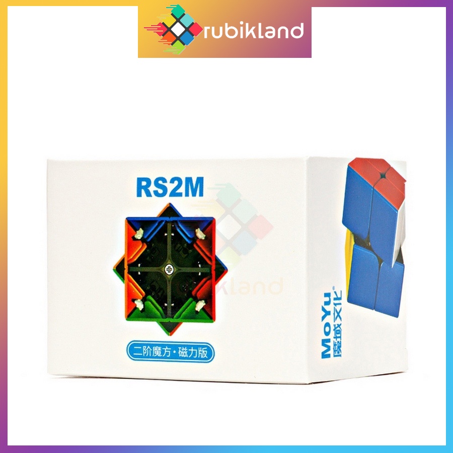 Rubik 2x2 RS2M 2020 RS2 M Rubic Nam Châm 2 Tầng Stickerless Đồ Chơi Trí Tuệ Trẻ Em