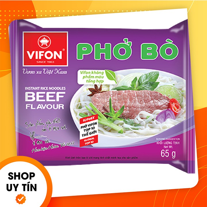 [ HSD DÀI ] Phở bò ăn liền Vifon 65g - Công Ty Thực Phẩm SibMart - SF0008