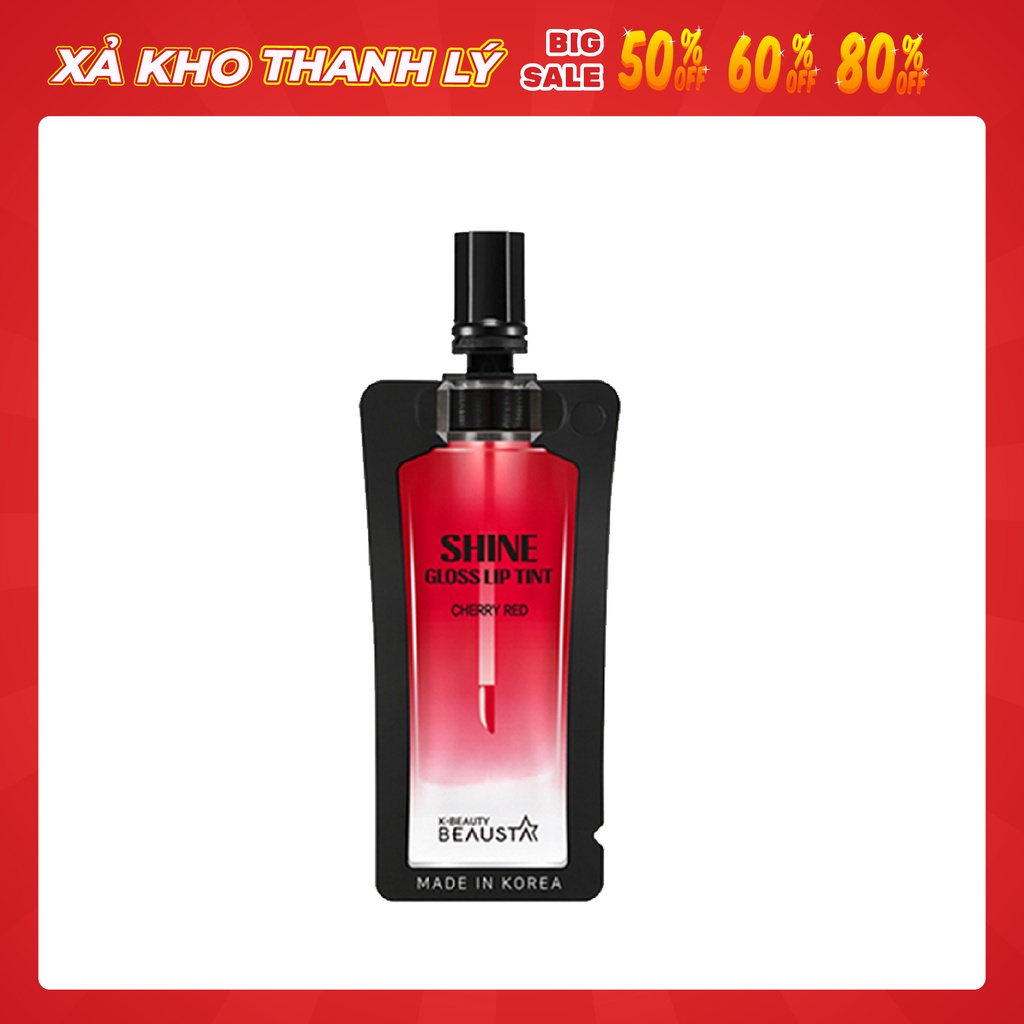 Son Tint Bóng, Siêu Lì, Căng Mọng Môi Hàn Quốc Beausta-Shine Gloss Lip Tint- Cherry Red 4ml | BigBuy360 - bigbuy360.vn