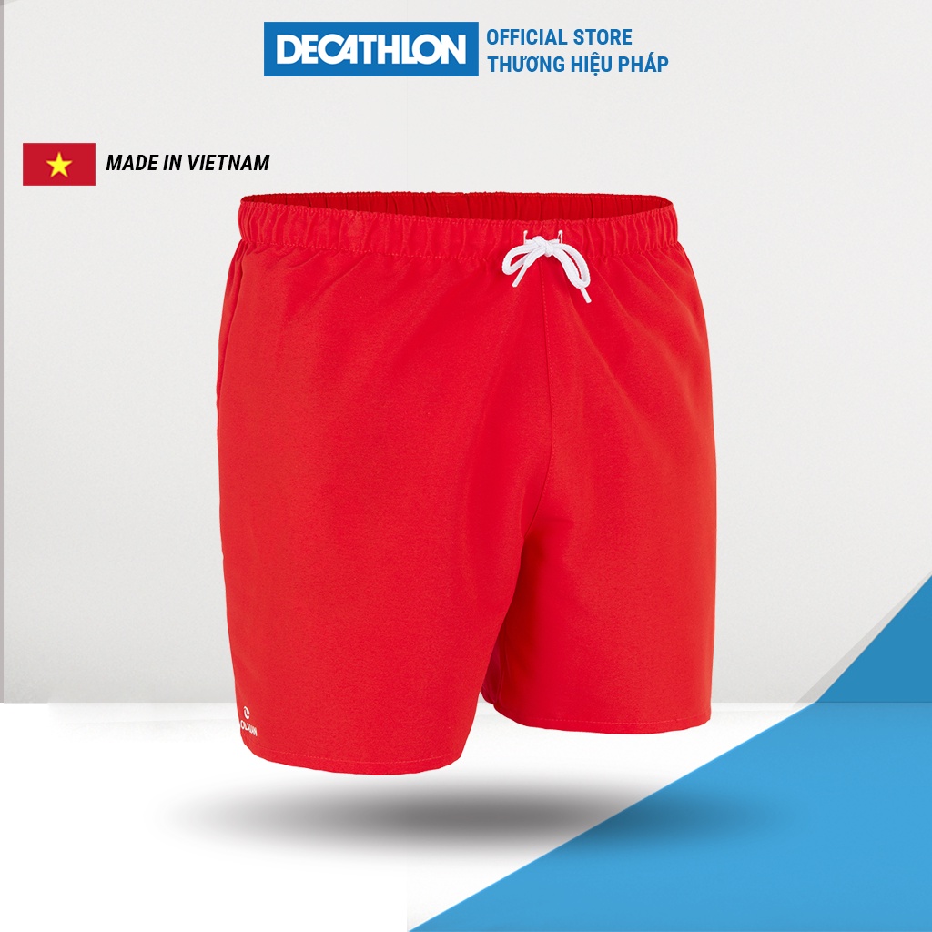 Quần thể thao nam Decathlon OLAIAN hendaia đi biển - đỏ