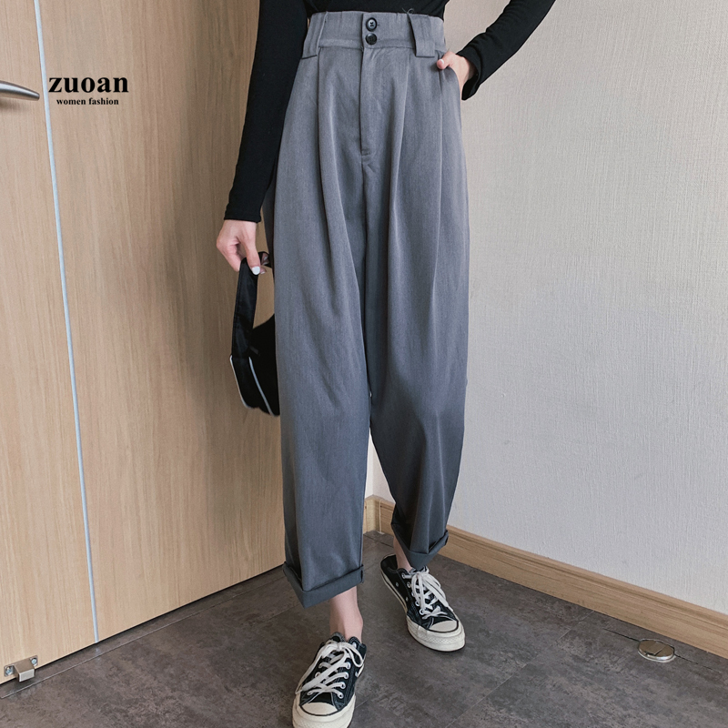 SUXI Quần ống lưng cao thời trang sành điệu