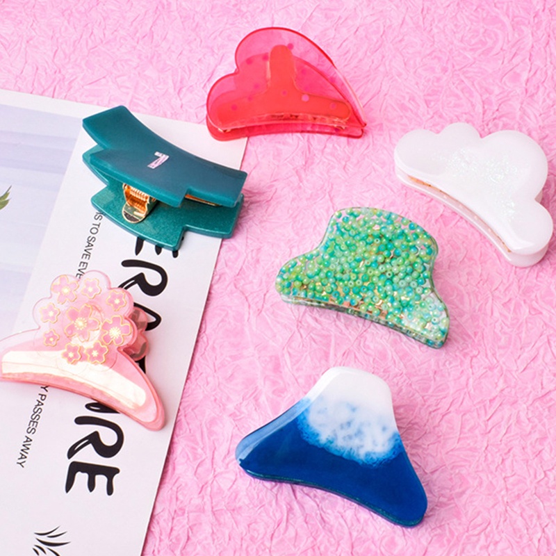 Khuôn Silicone Làm Kẹp Tóc Epoxy UV DIY
