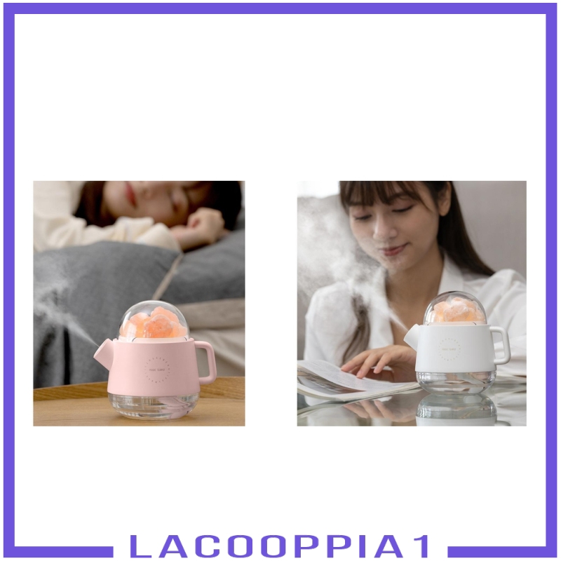 [LACOOPPIA1]2 Piece Essential Oil Diffuser Himalayan Salt USB Wireless for Home Office