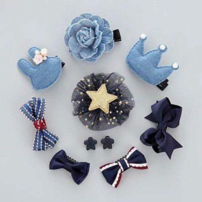 Set 10 Kẹp Tóc Xinh Xắn Cho Bé Gái