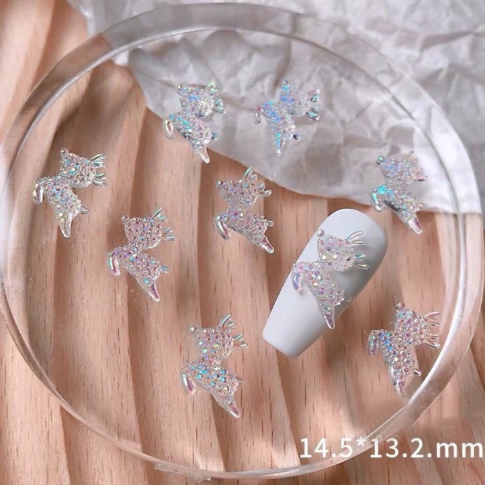 Set 10 Charm Nail Tuần Lộc, Phụ Kiện Nail Noel - Vani Store