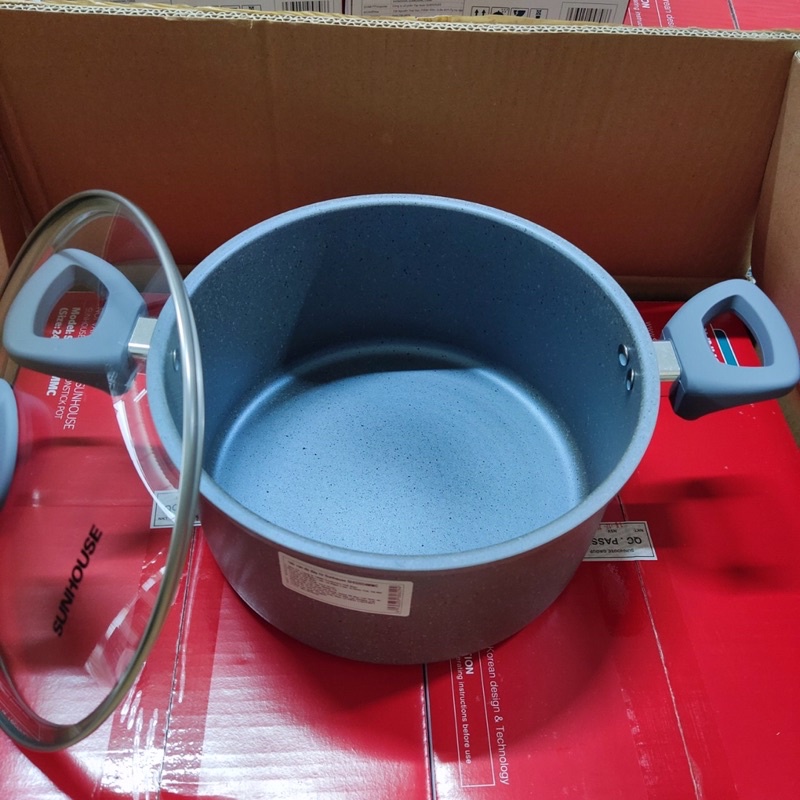 Nồi  đá đáy từ SUNHOUSE SHGMMC size 16,20,24cm dùng được mọi loại bếp