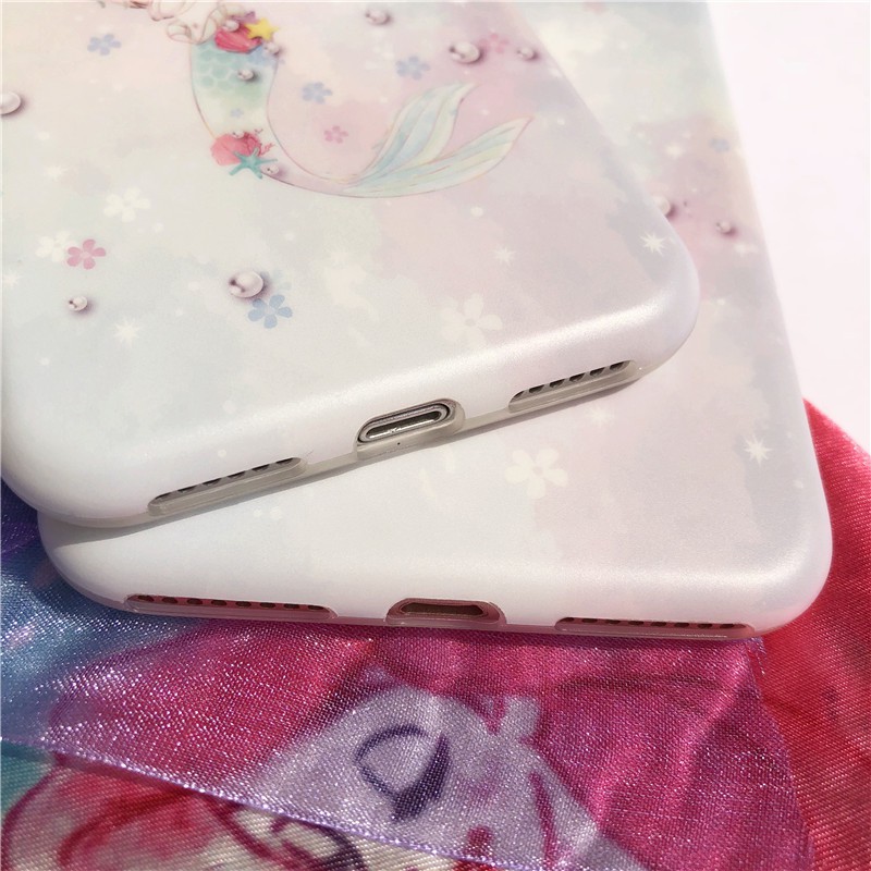 Ốp Điện Thoại Hình Công Chúa Nàng Tiên Cá Xinh Xắn Dành Cho Iphone 7 Plus 8 | BigBuy360 - bigbuy360.vn