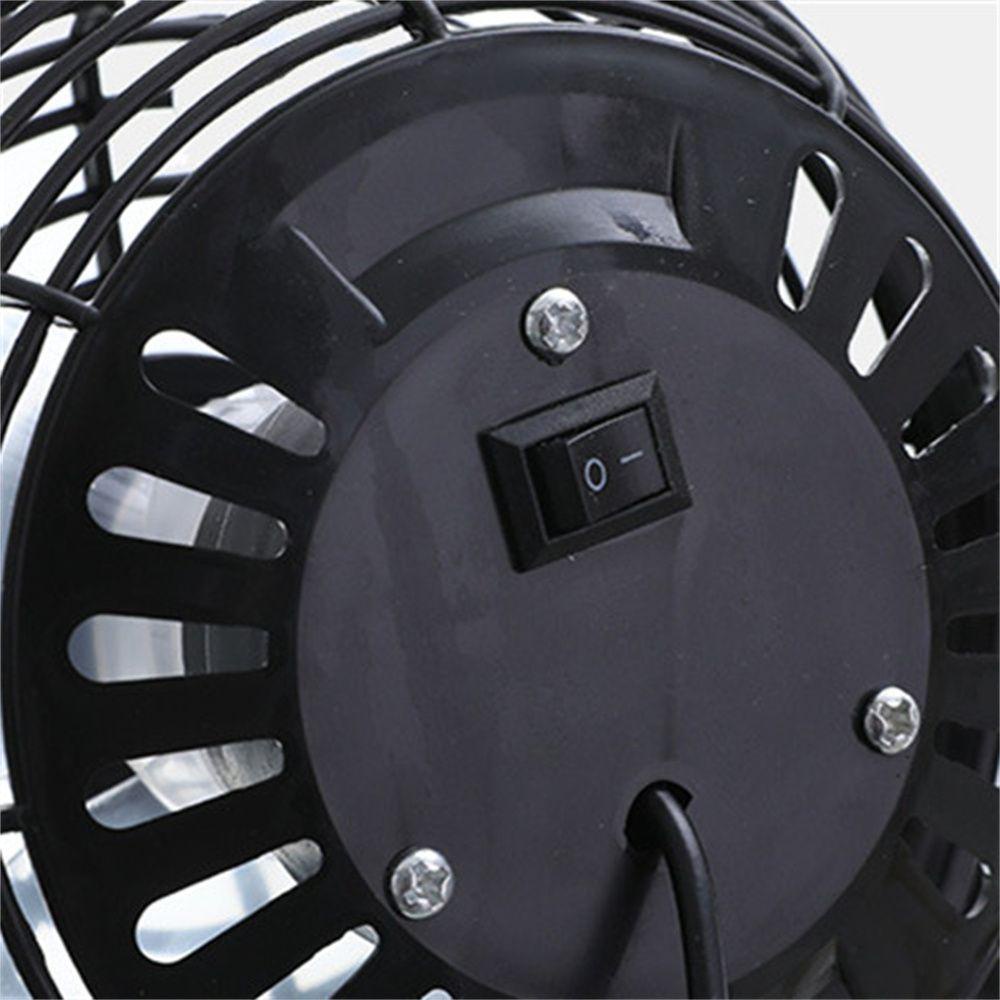 Quạt Làm Mát Mini Để Bàn Màu Đen Ngà Xoay 180 Độ Cắm USB