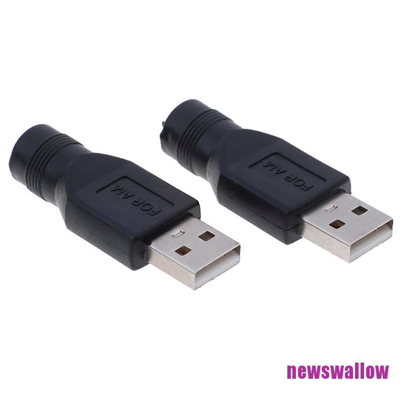 DC Bộ 2 Đầu Chuyển Đổi Usb Cái Sang 5.5mm X 2.1mm