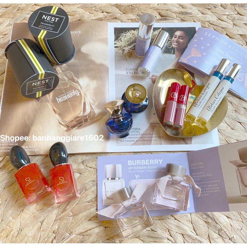 Tách set nước hoa minisize set Deluxe Sample Sephora Chloe, Kat Von D, D&G,  Nest, Tocca, Tory Burch - Nước hoa nữ 