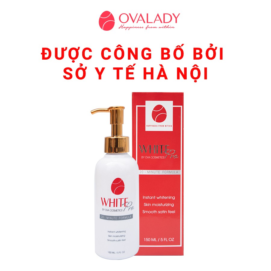 Kem dưỡng trắng da Body Ova Whitepro, nâng tông, dưỡng ẩm, chống lão hóa toàn thân ngày đêm, 150ml | BigBuy360 - bigbuy360.vn