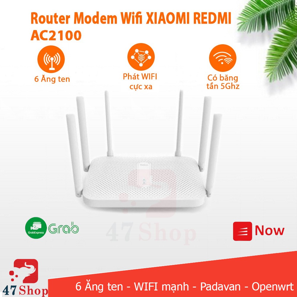 [Mã 159ELSALE hoàn 7% đơn 300K] Bộ phát sóng wifi Router Xiaomi Redmi AC2100