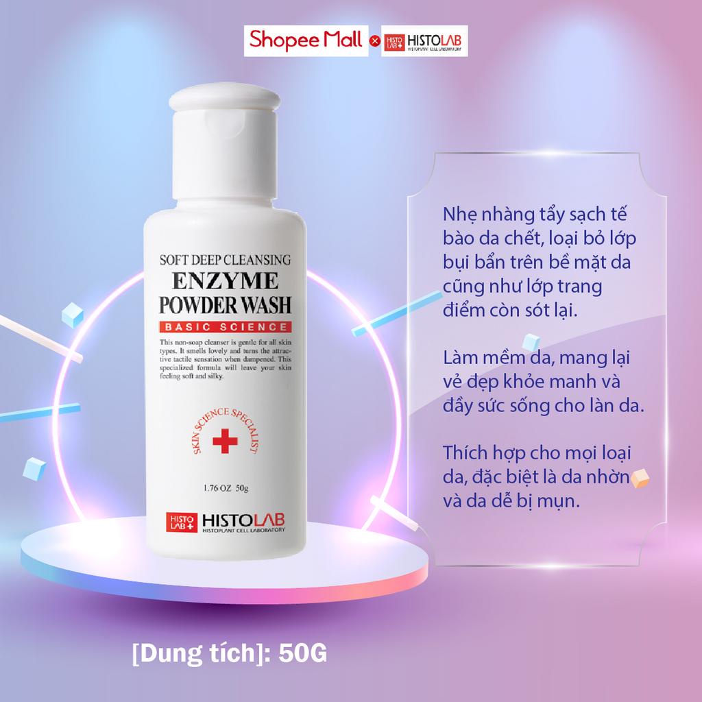 Sữa Rửa Mặt Tẩy Tế Bào Chết Dạng Bột HISTOLAB Enzyme Powder Wash 50g - Giúp Làm Sạch và Tẩy Tế Bào Chết Cho Da