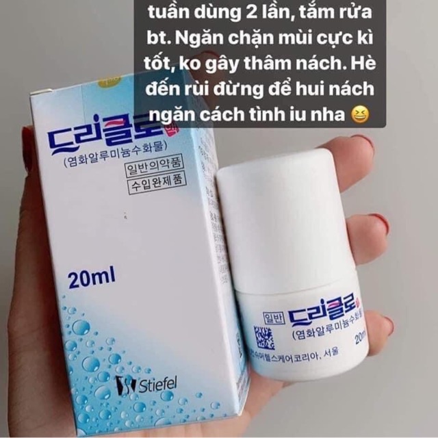 Lăn Nách Khử Mùi Ngăn Mồ Hôi Stiefel Driclor 20ml