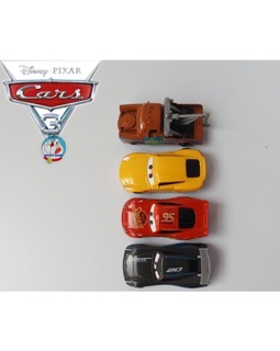 Set 4 chiếc xe ô tô Lightning Mcqueen bằng sắt chạy đà