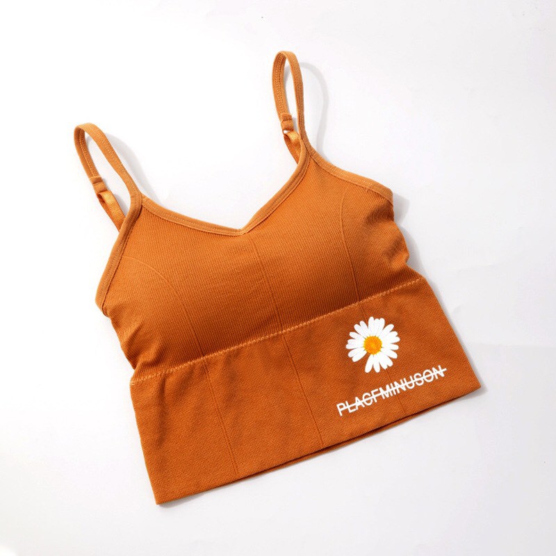 Ao Bra, Croptop Họa Tiết Cúc Họa My, Tập Gym, Yoga,Siêu Đẹp Tôn Dáng BR39 THESHE