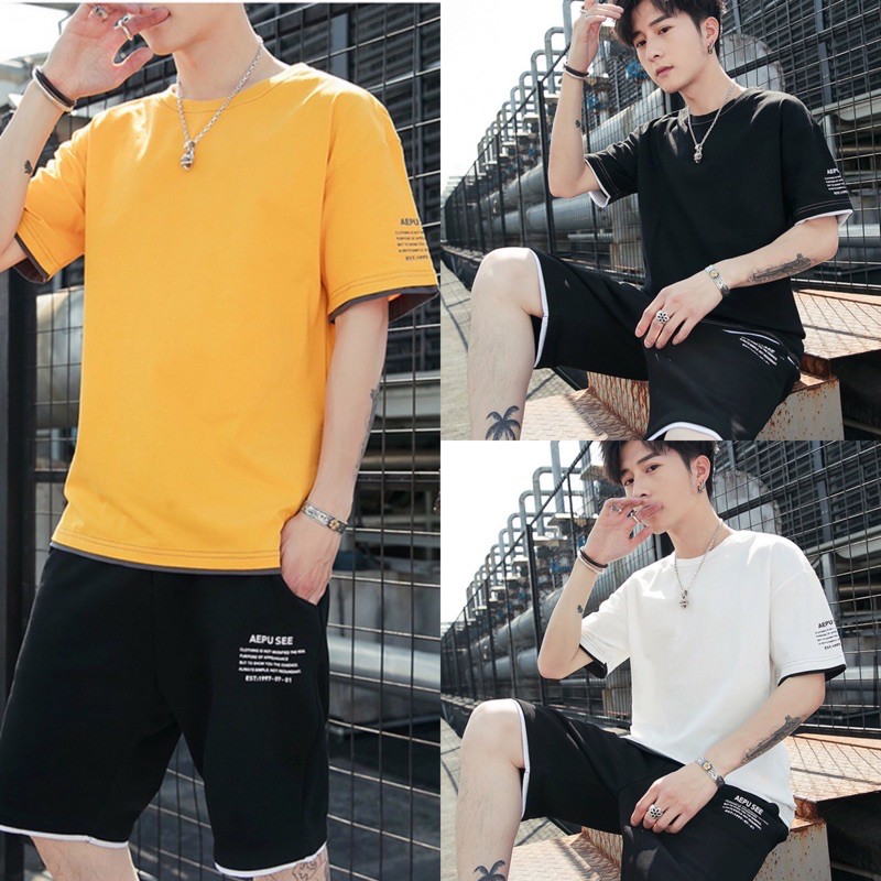 [ Hot 2021- Siêu Chất ] Đồ bộ hè nam may viền sọc cực hot | BigBuy360 - bigbuy360.vn