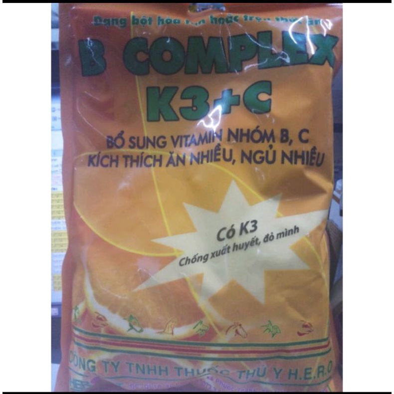 B complex K3+ C 1kg trộn vào thức ăn hoặc hòa tan