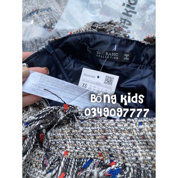 Chân Váy Dạ Tweed Mini Nữ ZR(cắt tag)