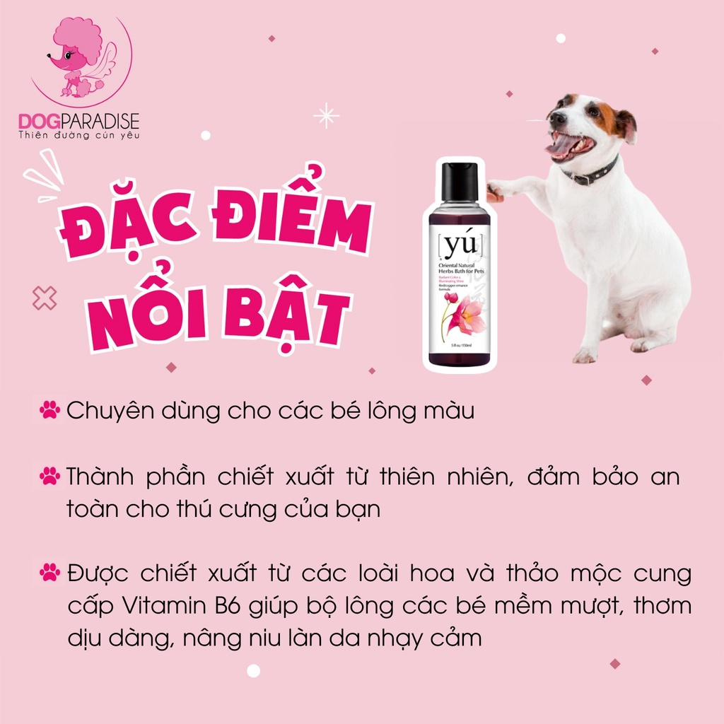 Sữa tắm cho thú cưng lông màu Yú 150ml - Dog Paradise