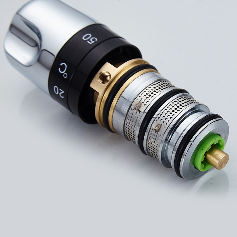 Vòi Sen Điều Chỉnh Nhiệt Độ Không Đổi Màu Bằng Đồng Thau