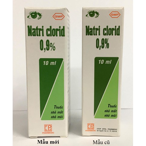 Nước muối sinh lý nhỏ mắt, mũi Nacl 0.9% PHARMADIC - lốc 10 chai - an toàn cho trẻ sơ sinh và trẻ nhỏ