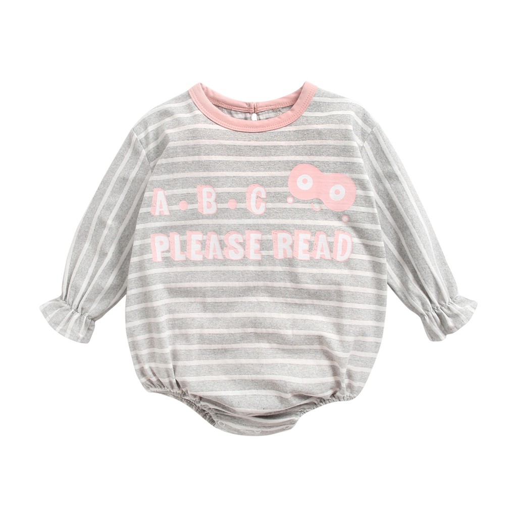 Áo Liền Quần Sanlutoz Họa Tiết Kẻ Sọc Tay Dài Cho Em Bé