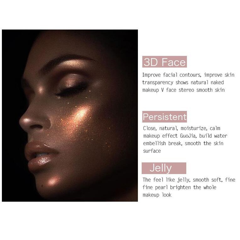 Gel trang điểm bắt sáng Pudaier cho mặt và cơ thể 8 màu tùy chọn 43g