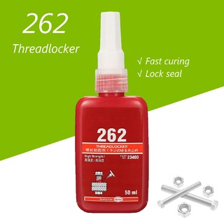 ❂❁50ML Red Medium Strength 262 Gule Threadlocking Adhesive for M10-M26 Thread Size