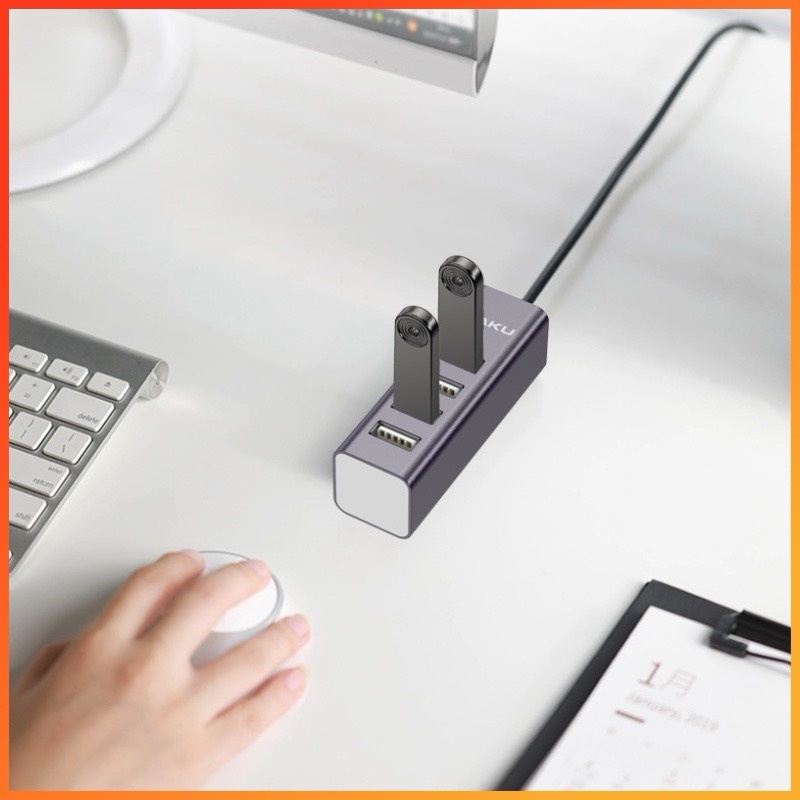 Bộ chia cổng usb,hub chia cổng usb,gồm 4 cổng chia tiện dụng,truyền dữ liệu nhanh chóng,chính hãng Kaku model Ksc 383