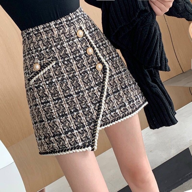 Chân váy dạ kẻ lệch QC loại 1 cực xinhh | BigBuy360 - bigbuy360.vn