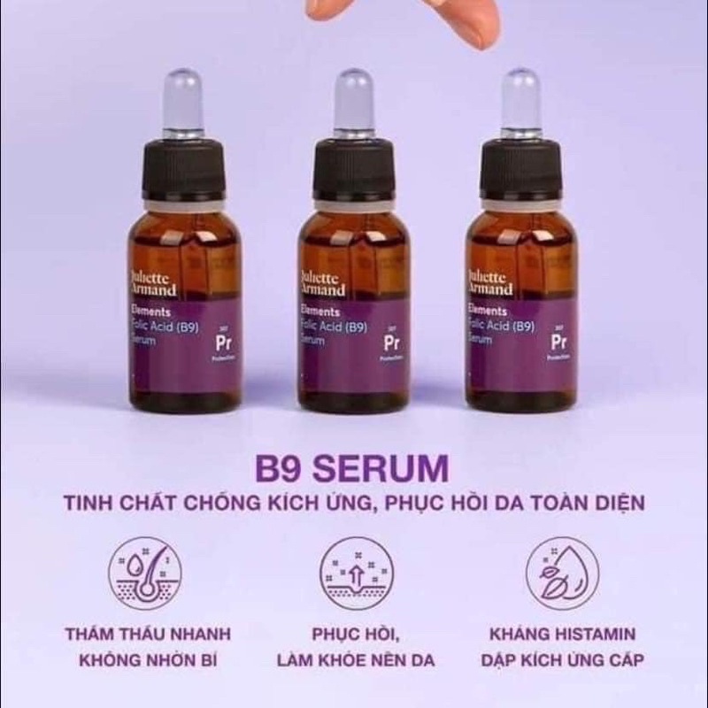 Serum phục hồi làm dịu da B9 Juliette Armand Folic Acid B9 20Ml