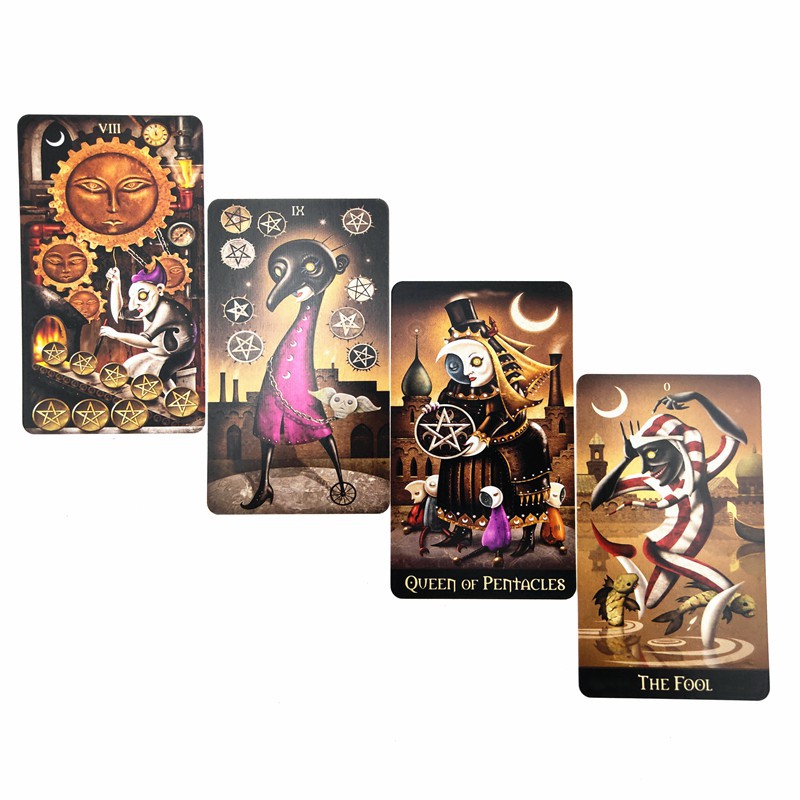 Combo Bài Deviant Moon Tarot M18 Borderless Edition và Túi Nhung Đựng Tarot và Khăn Trải Bàn Tarot