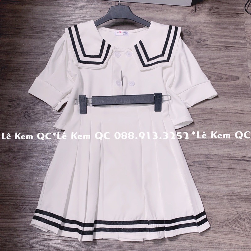 Sét Áo Thuỷ Thủ Chân Váy Xếp Ly Mùa Hè❤️❤️
