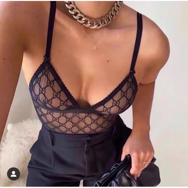 Bikini lền mảnh / body suit ren quyến rũ thương hiệu Gucci GG