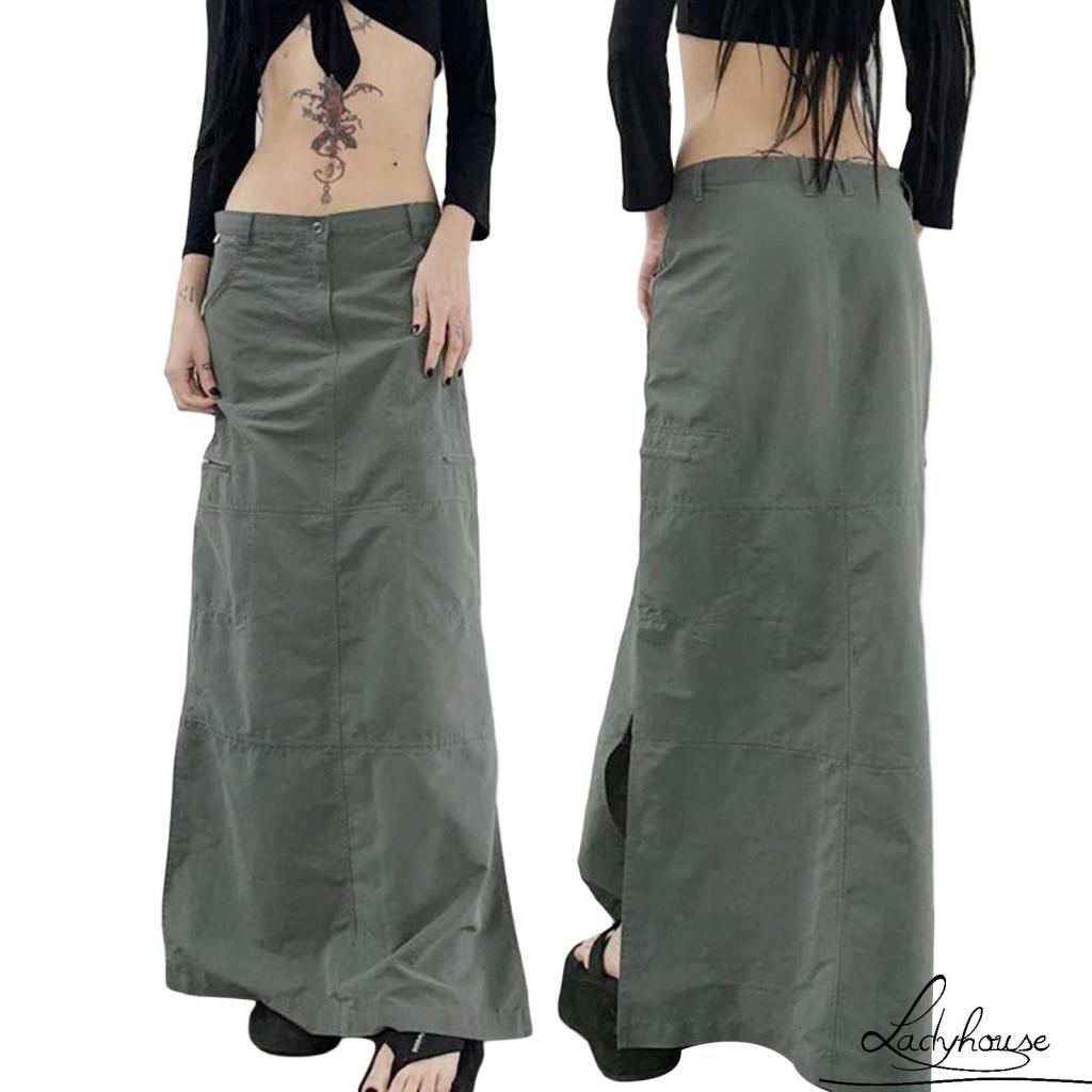 Chân Váy Dài Xẻ Tà Màu Sắc Thời Trang Cho Nữ