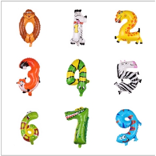 BONG BÓNG CHỮ SỐ HÌNH CON VẬT NGỘ NGHĨNH