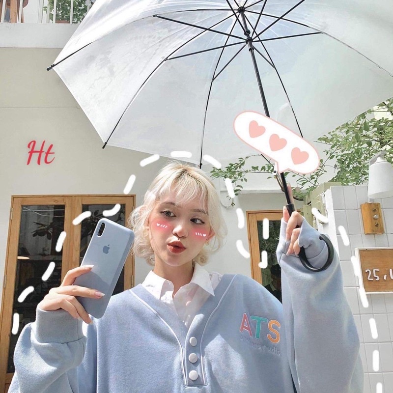 Áo nỉ cổ chéo 3 cúc ATS H26