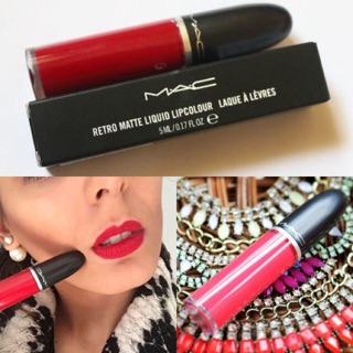 Son kem lì mac retro matte liquid lipstick màu red jade