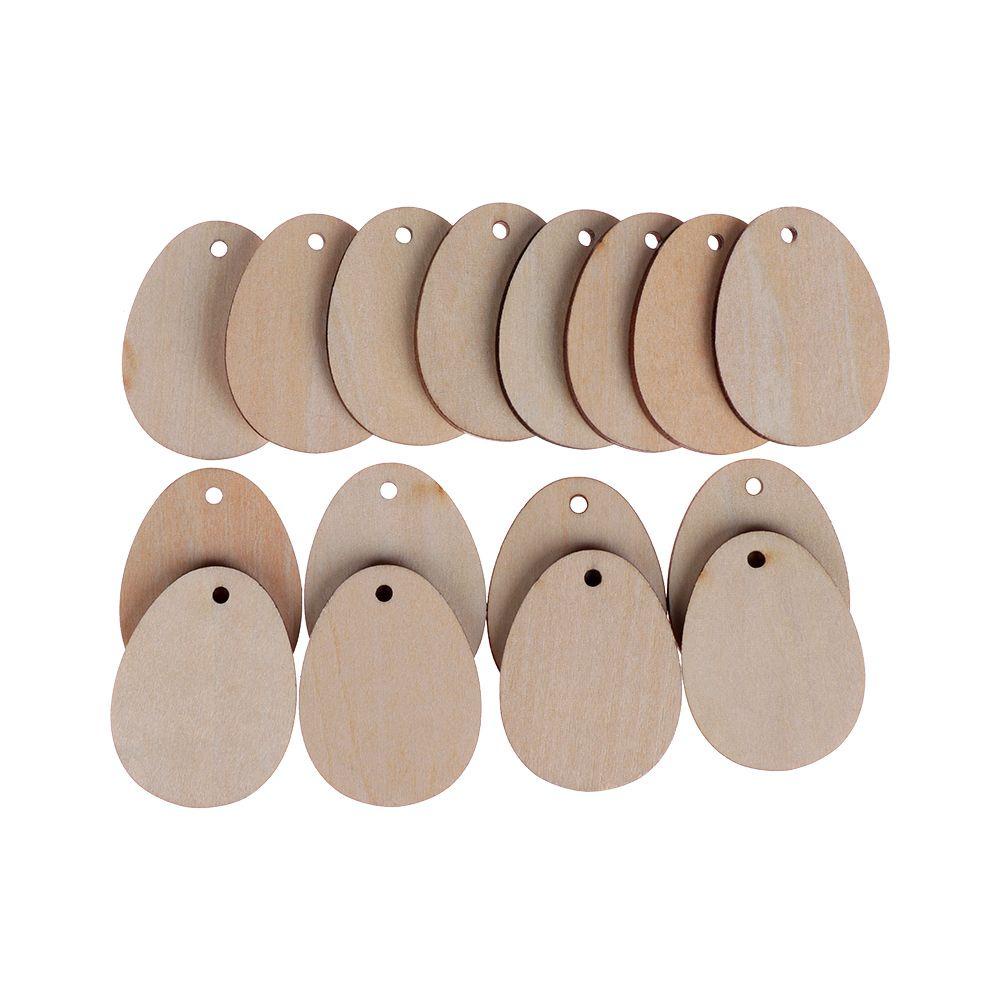 Set 20 / 100 Quả Trứng Gỗ 20-40mm Trang Trí Tiệc Cưới